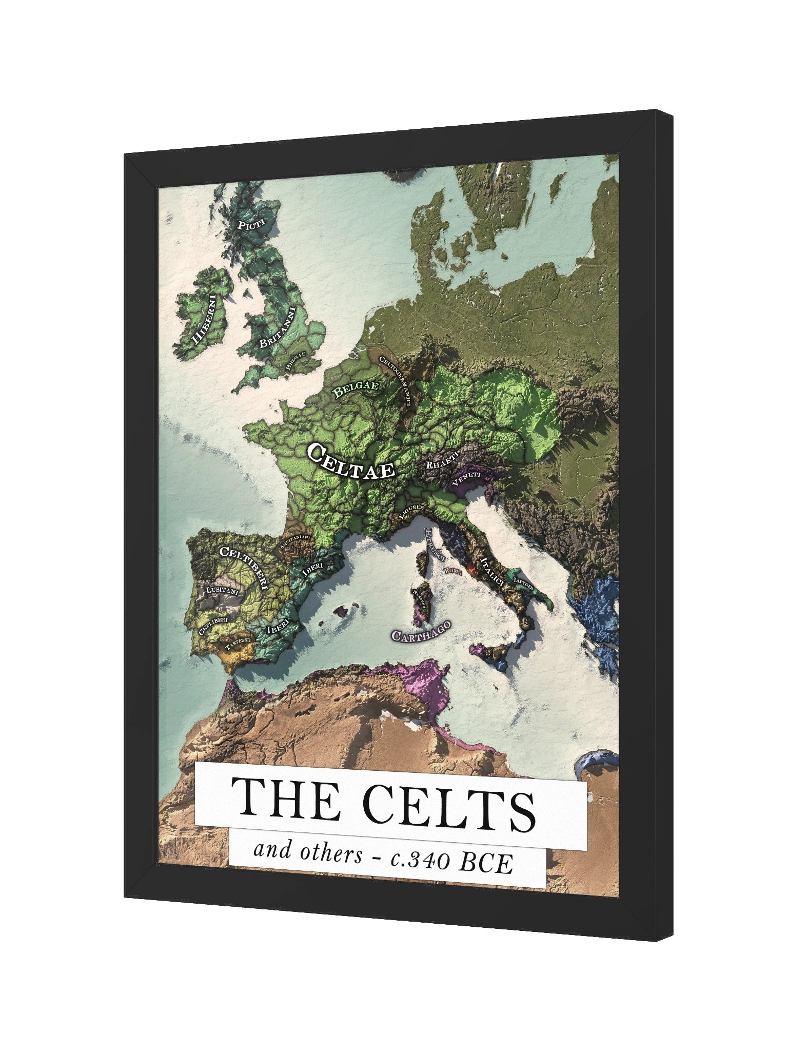 The Celts - 350 BCE - Framed Map product image (1)