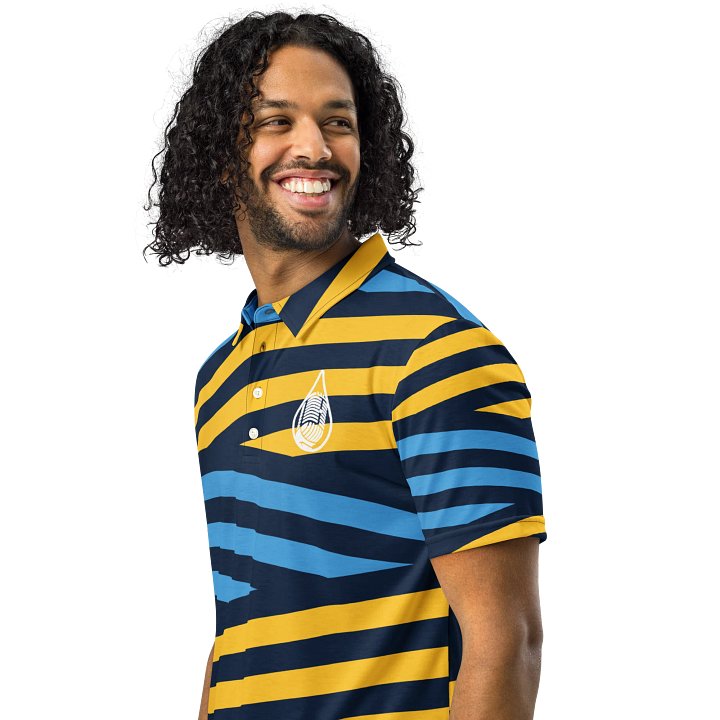 Liquid Music Entertainment Custom Stripped Performance Polo product image (2)