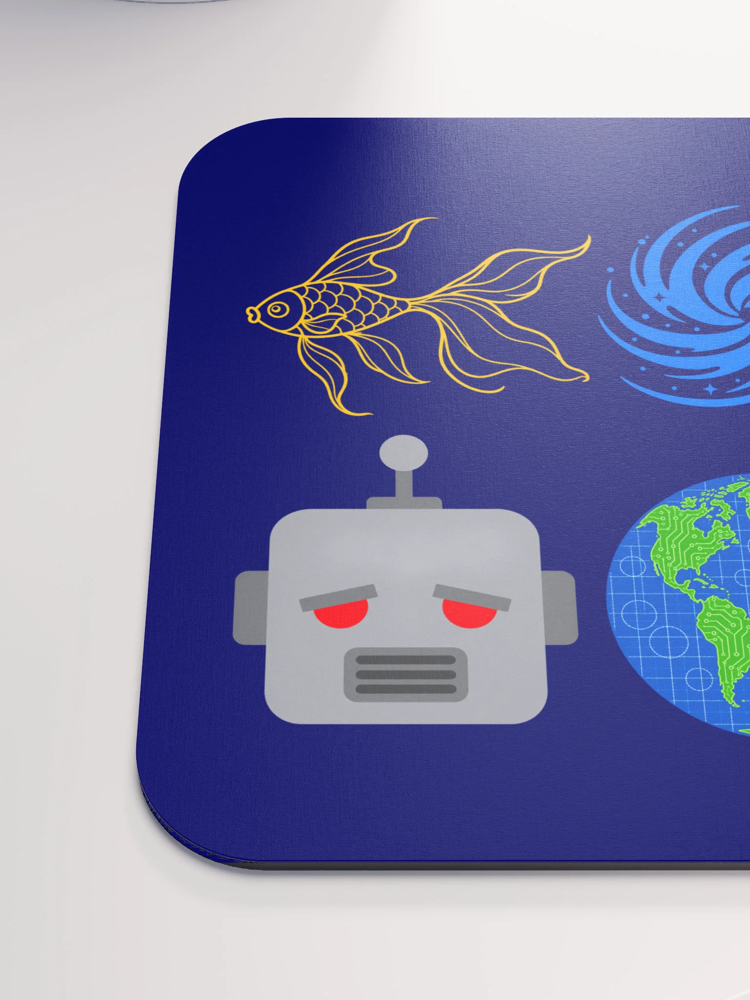 Fish, Spiral, Flowers, Robot, Earth, Tea-mousepad product image (6)