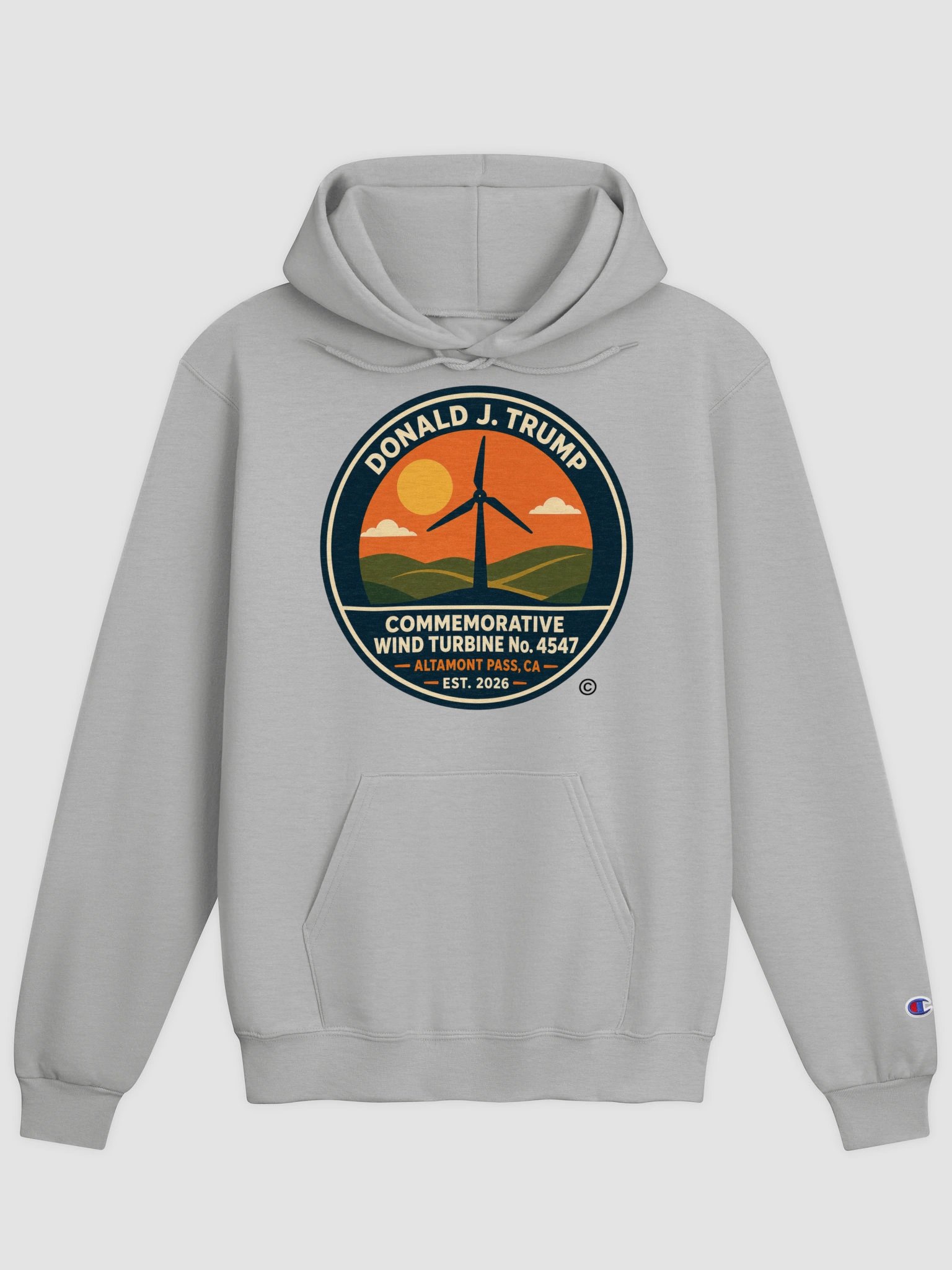 Champion Unisex Hoodie - Donald J. Trump Commemorative Wind Turbine No. 4547™ product image (1)