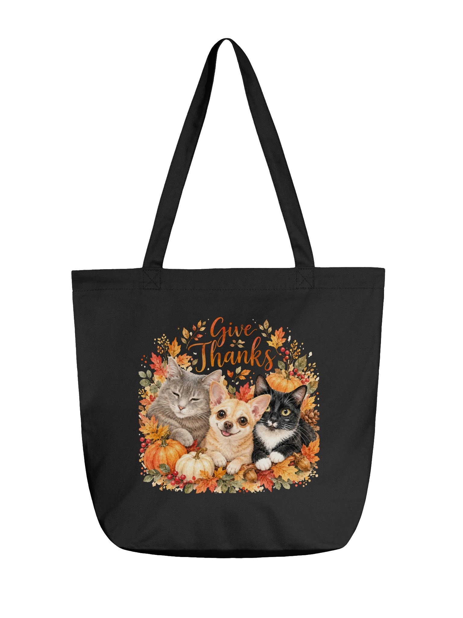 Give Thanks Fall Pet Lover Tote Bag product image (2)