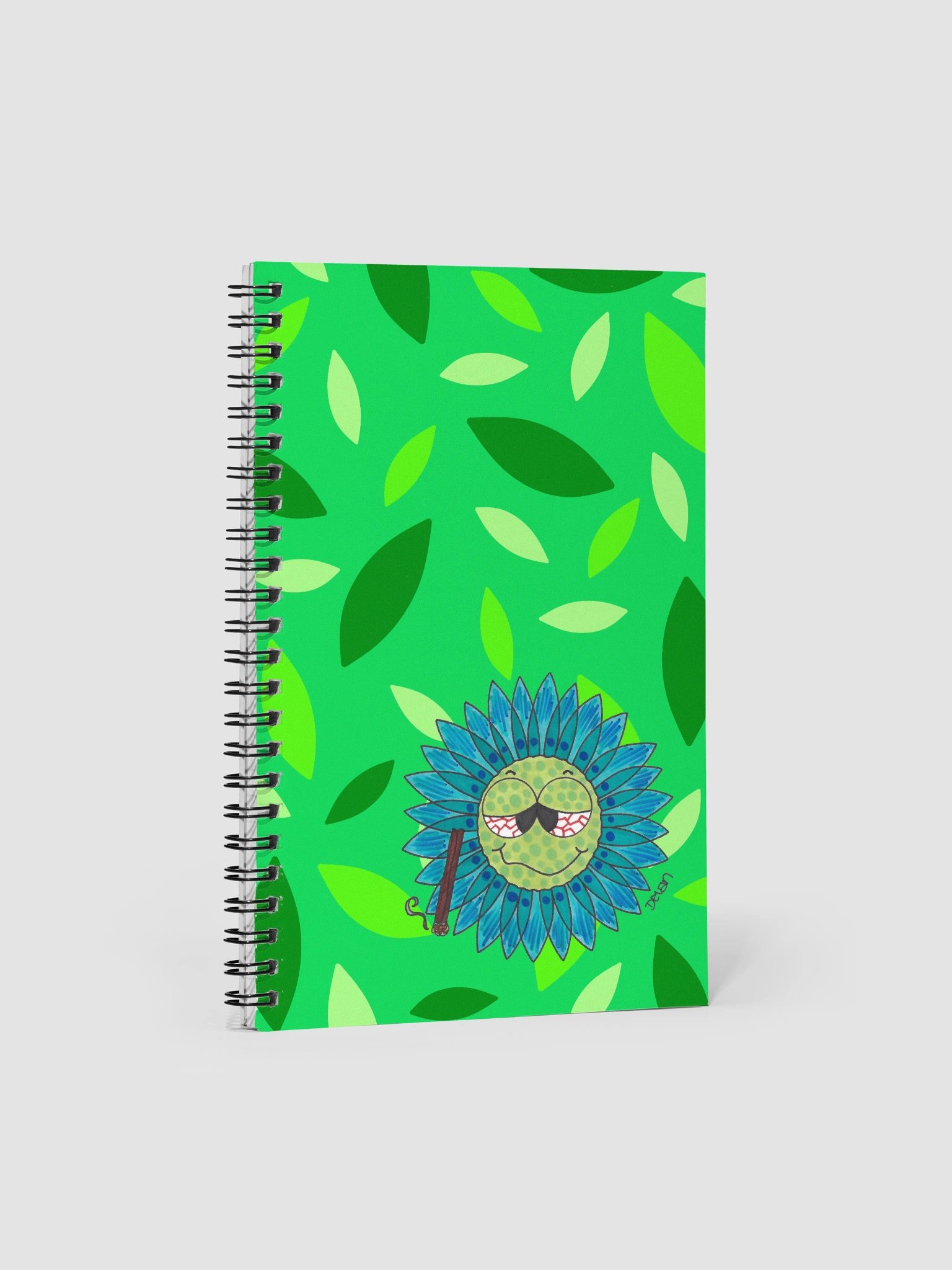 Turquoise Stoner Flower Notebook product image (1)