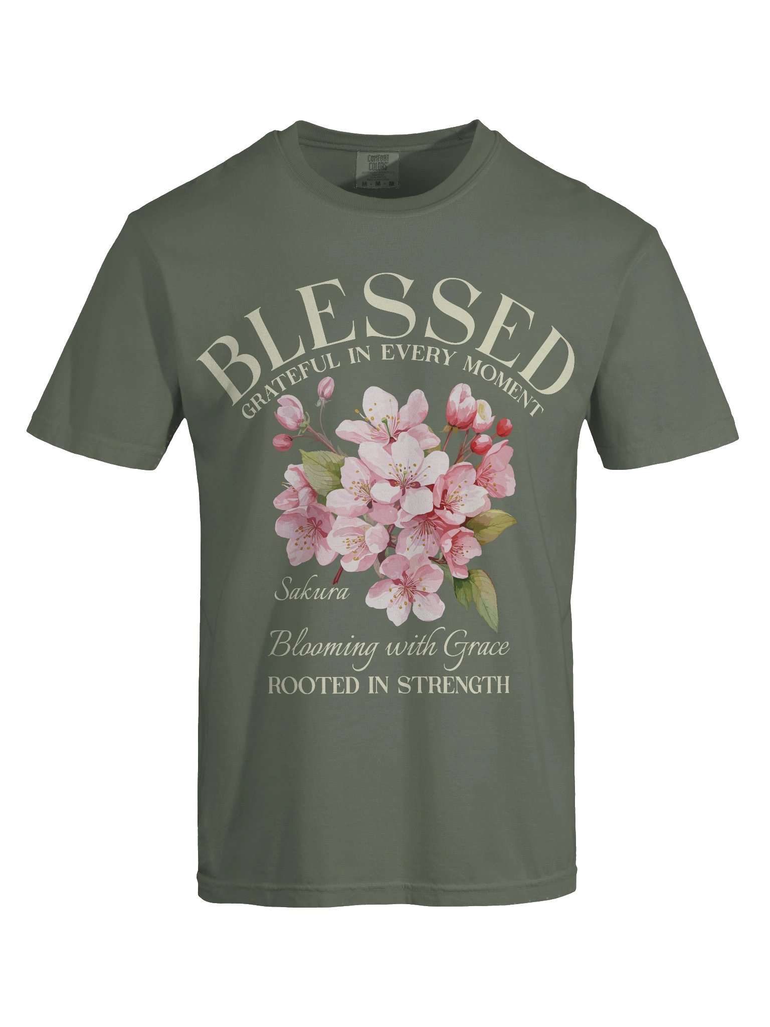 March Blessed Sakura Flower Shirt – Blooming with Grace, Rooted in Strength Graphic Tee product image (8)