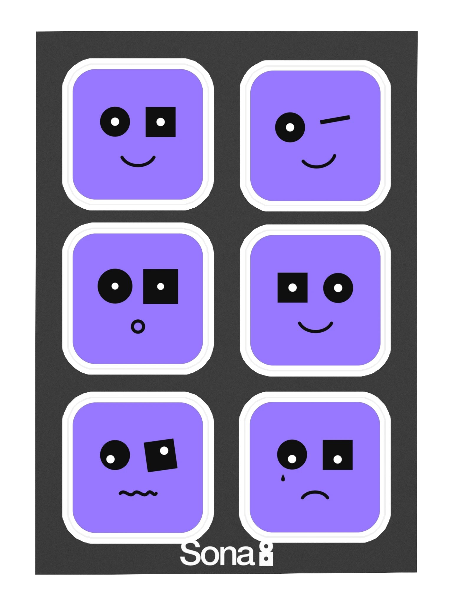 Mascot moods, sticker sheet product image (3)