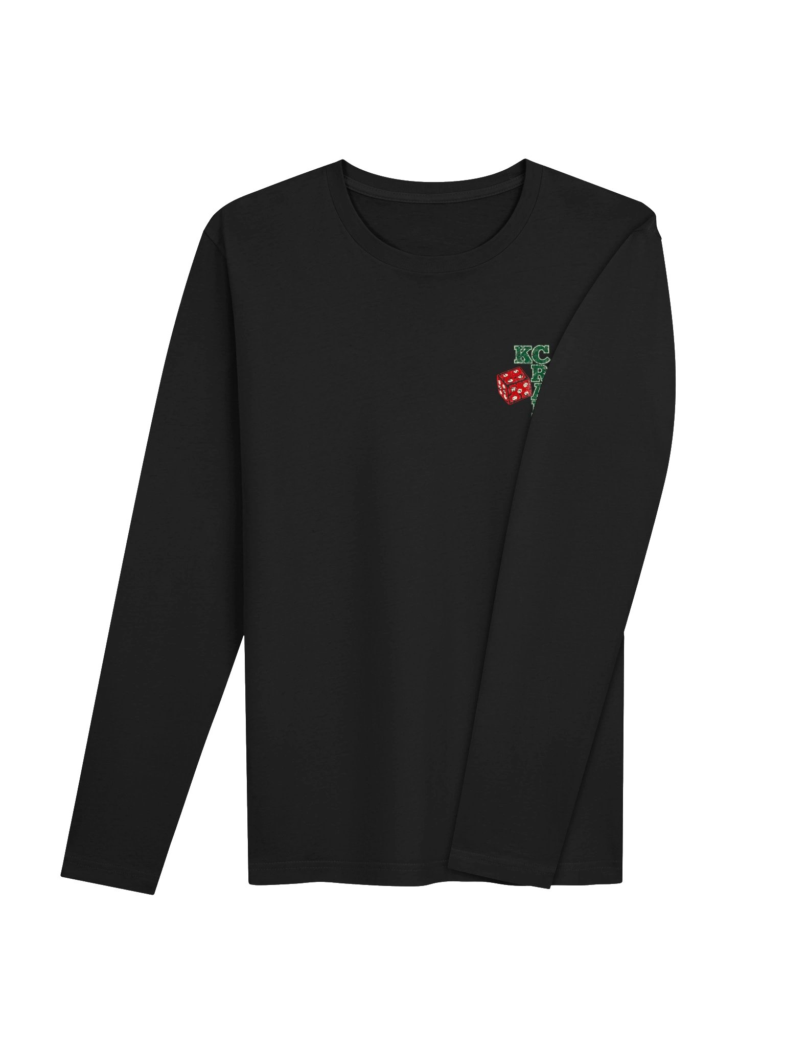 KC Craps I Throw Dice Black Long Sleeve product image (4)