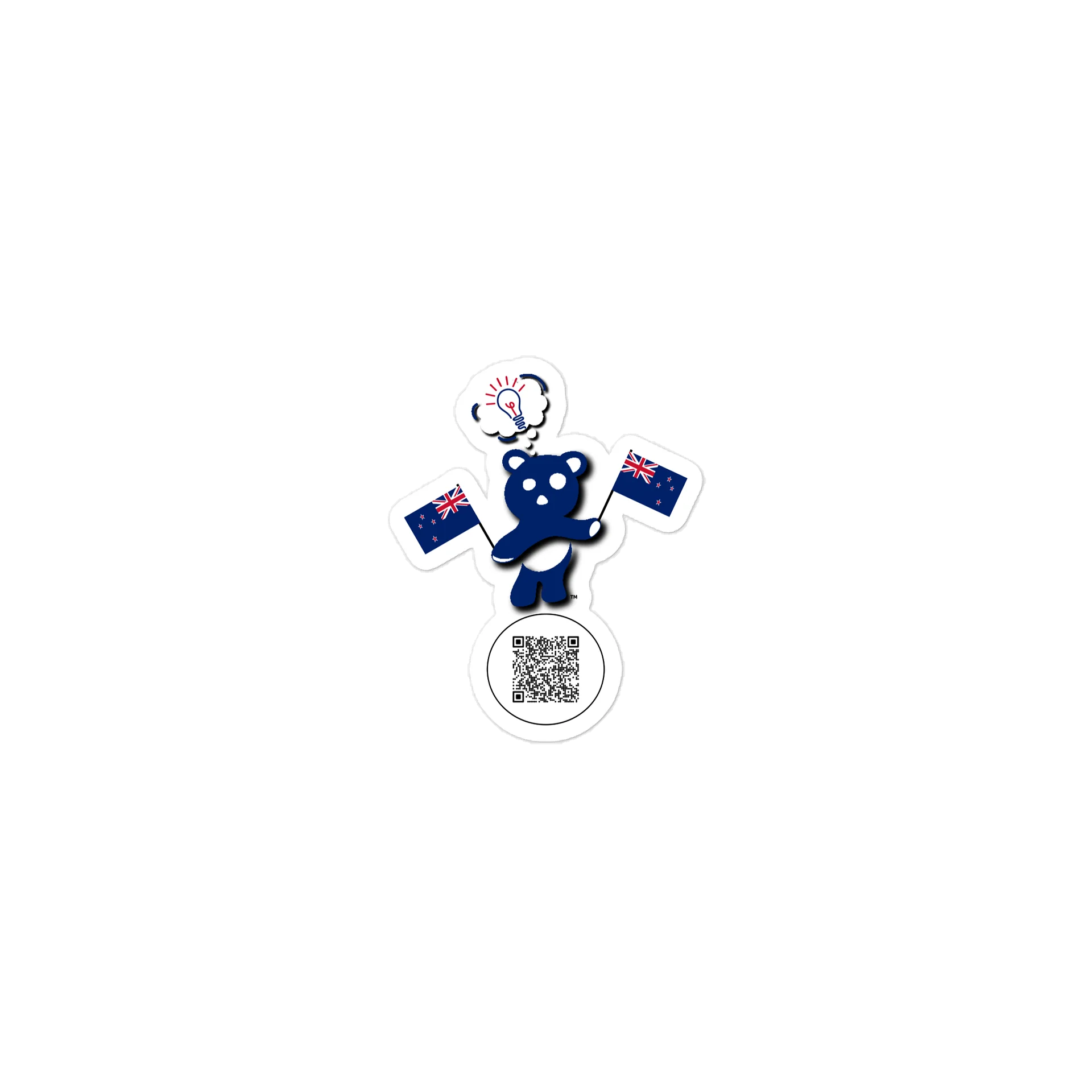 New Zealand — Country Bear Sticker | BehrBrained Media product image (1)