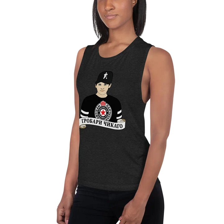 Grobari Čikago KK Partizan Bella+Canvas Women's Flowy Muscle Tank product image (2)