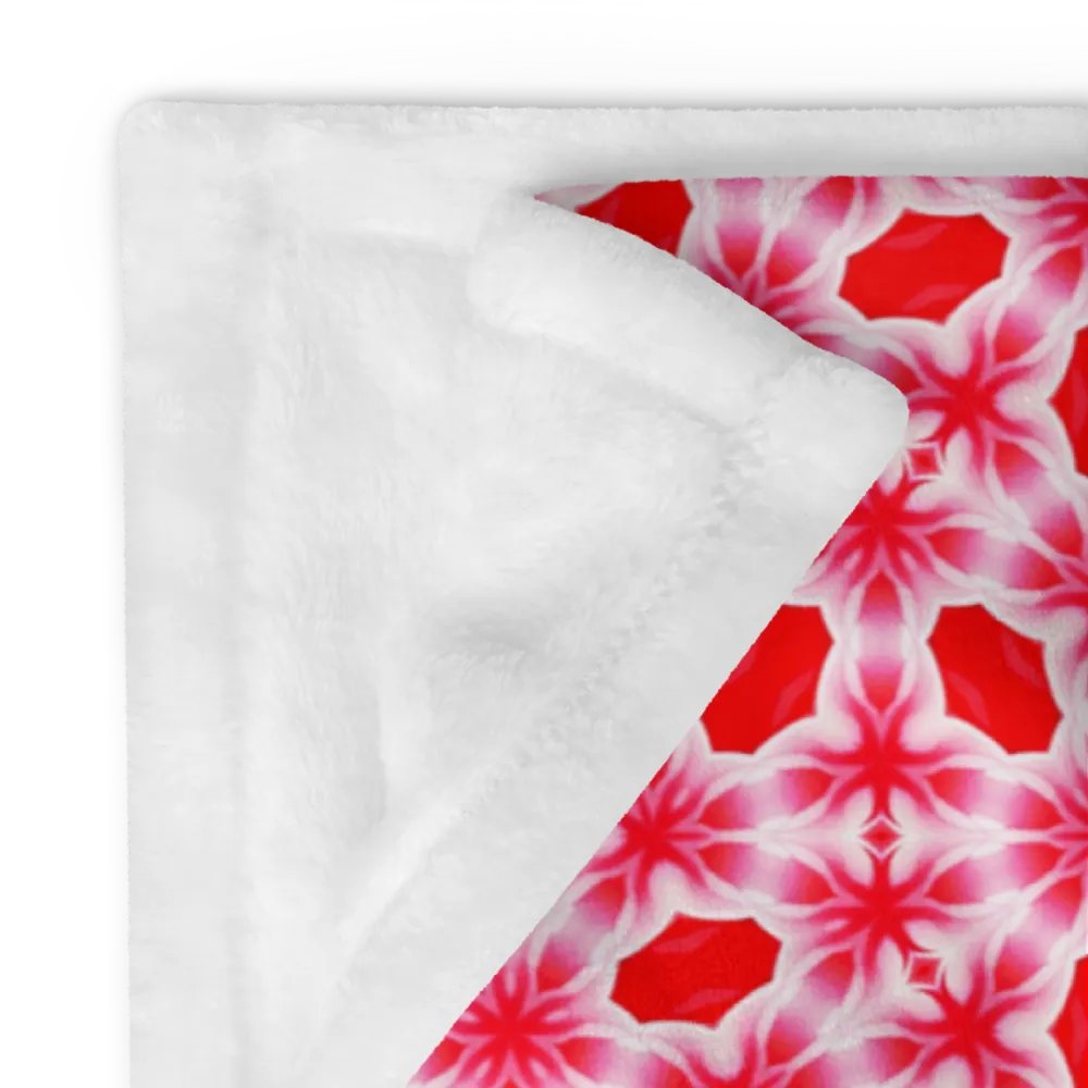 Red & White Snowflake Throw Blanket product image (12)
