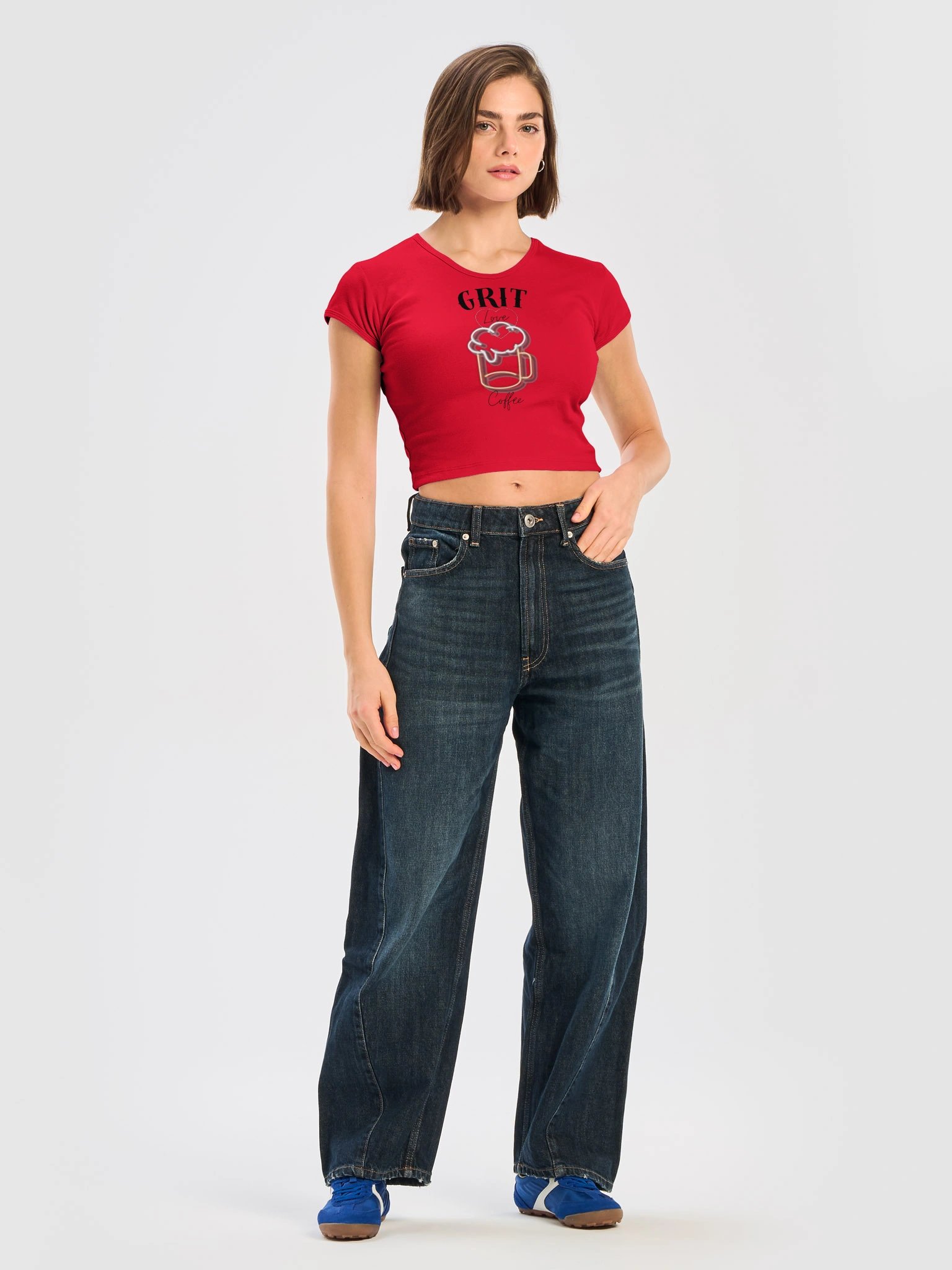 Grit Neon Heart Baby Tee product image (14)