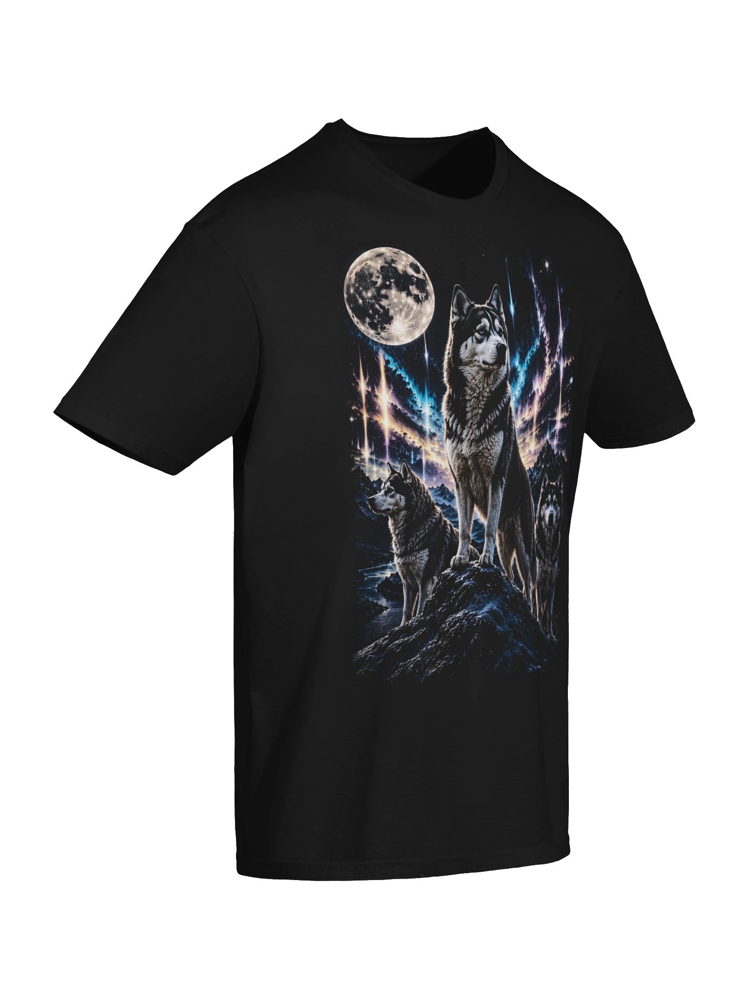 Husky Howling Moon Tshirt | Unexpected Legends Shirt product image (5)