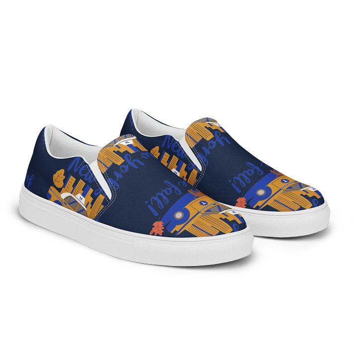 Cityscape Taxi Ride Women's Slip-On Shoes product image (2)