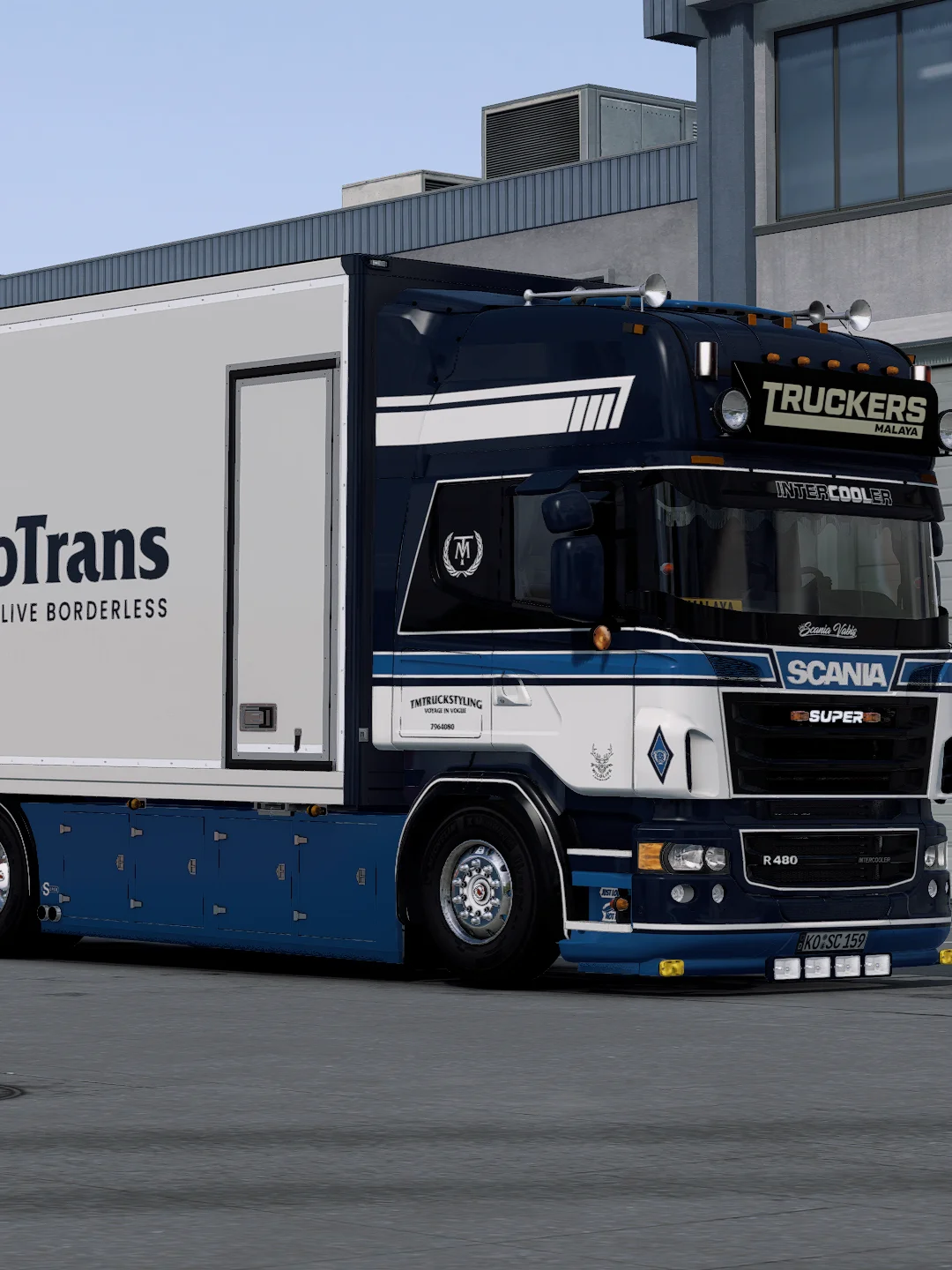 ETS2 TM Multicolor Skin Pack for Scania PGR with Rigid & Trailer Schmitz product image (1)