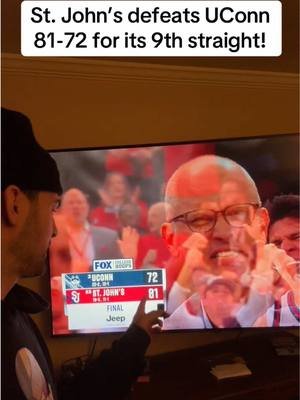St. John’s defeats UConn 81-72 for its 9th straight! How bout them Johnnie’s?!?! #stjohns #uconn #bigeast #msg #rickpitino 