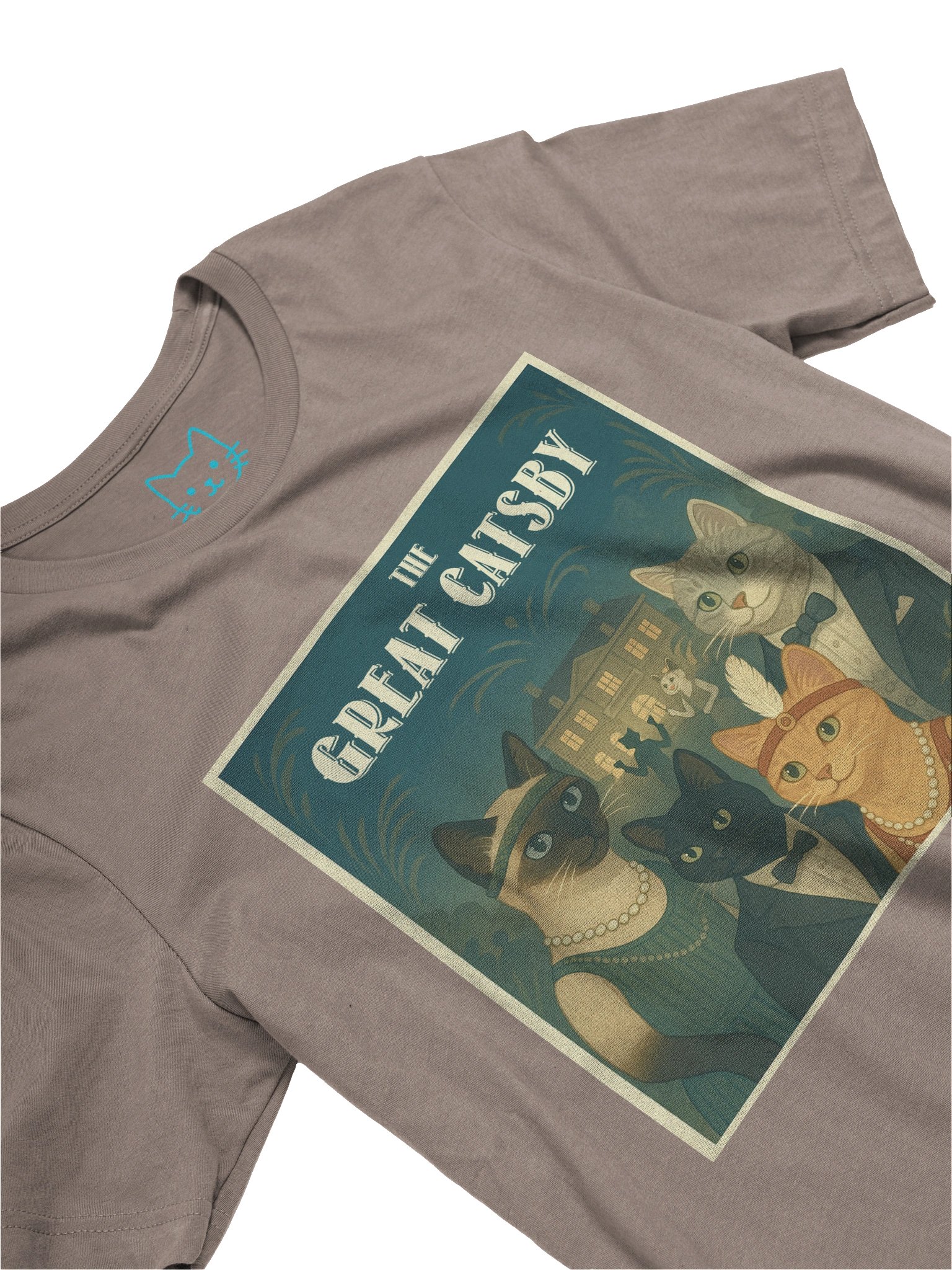The Great Catsby 1920's Flapper Cat Parody F. Scott Fitzgerald Concert Tee Fit Unisex T-Shirt product image (39)
