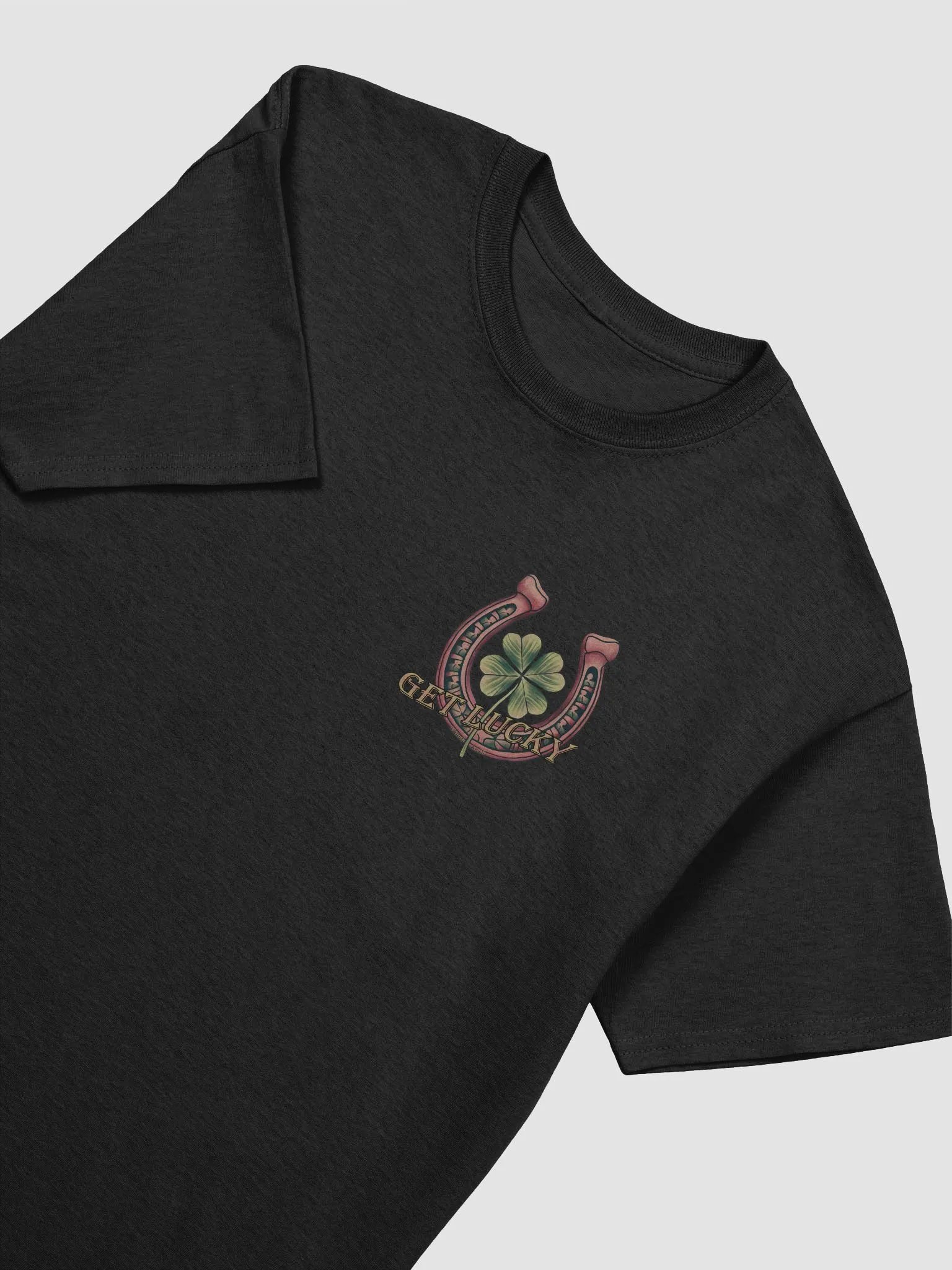 Get Lucky Four-Leaf Clover and Horseshoe Lucky T-shirt product image (24)
