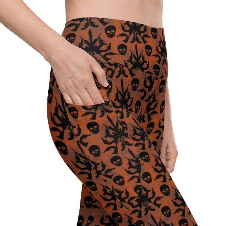 Gothic 2A High Waist Pocket Leggings - Orange product image (1)