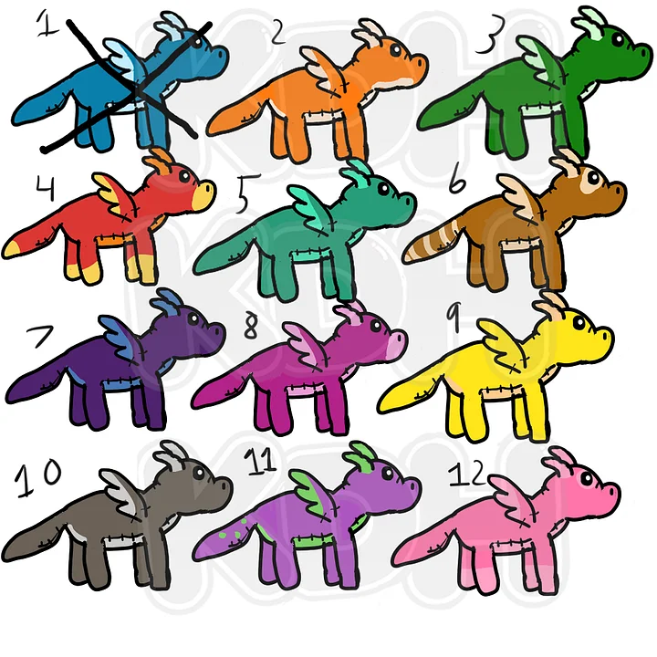 Tiny Ploosh Dragon Adoptable 4 product image (1)