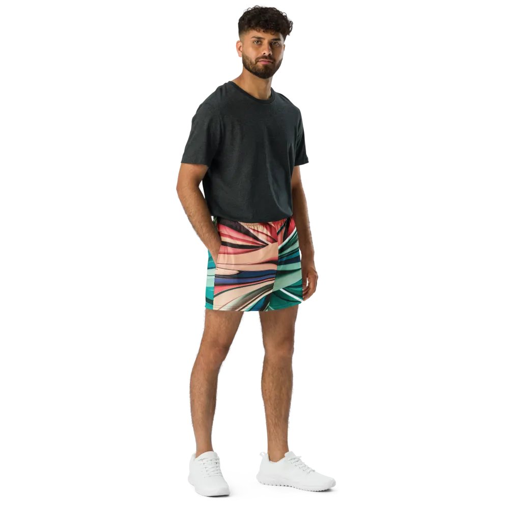 Abstract Geometric Unisex Athletic Shorts in Vibrant Colors (XS-3XL) product image (11)
