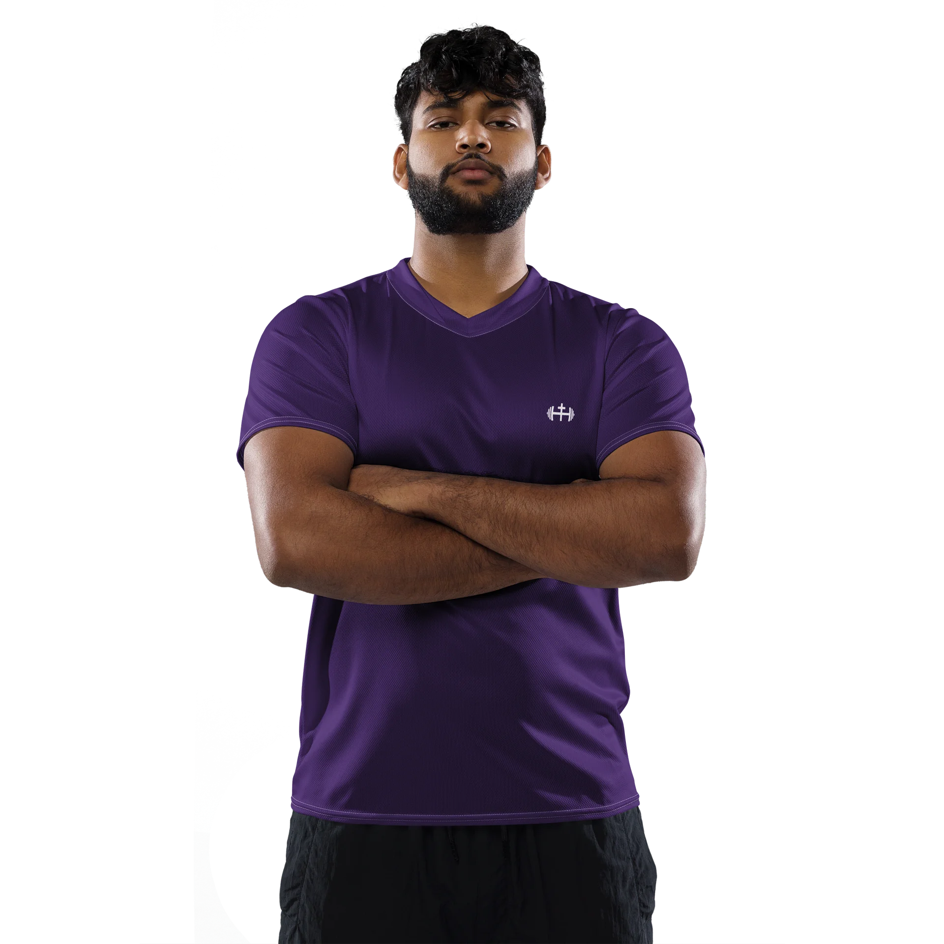 His House Mens Performance V-Neck T-Shirt - Purple product image (2)
