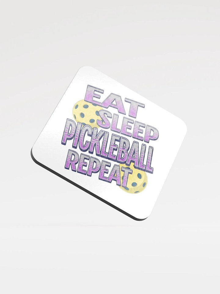 Eat Sleep Pickleball Repeat Angle Passion Cork Coaster product image (2)