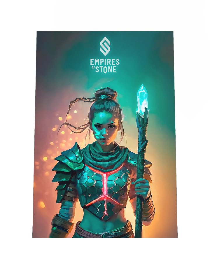 12"x18" Matte Paper Poster - Helva Concept Art logo Empires of Stone product image (1)