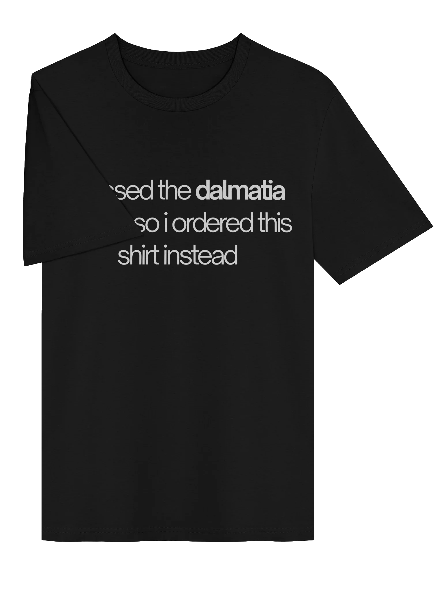 Dalmatia Text Tee (Black) product image (2)