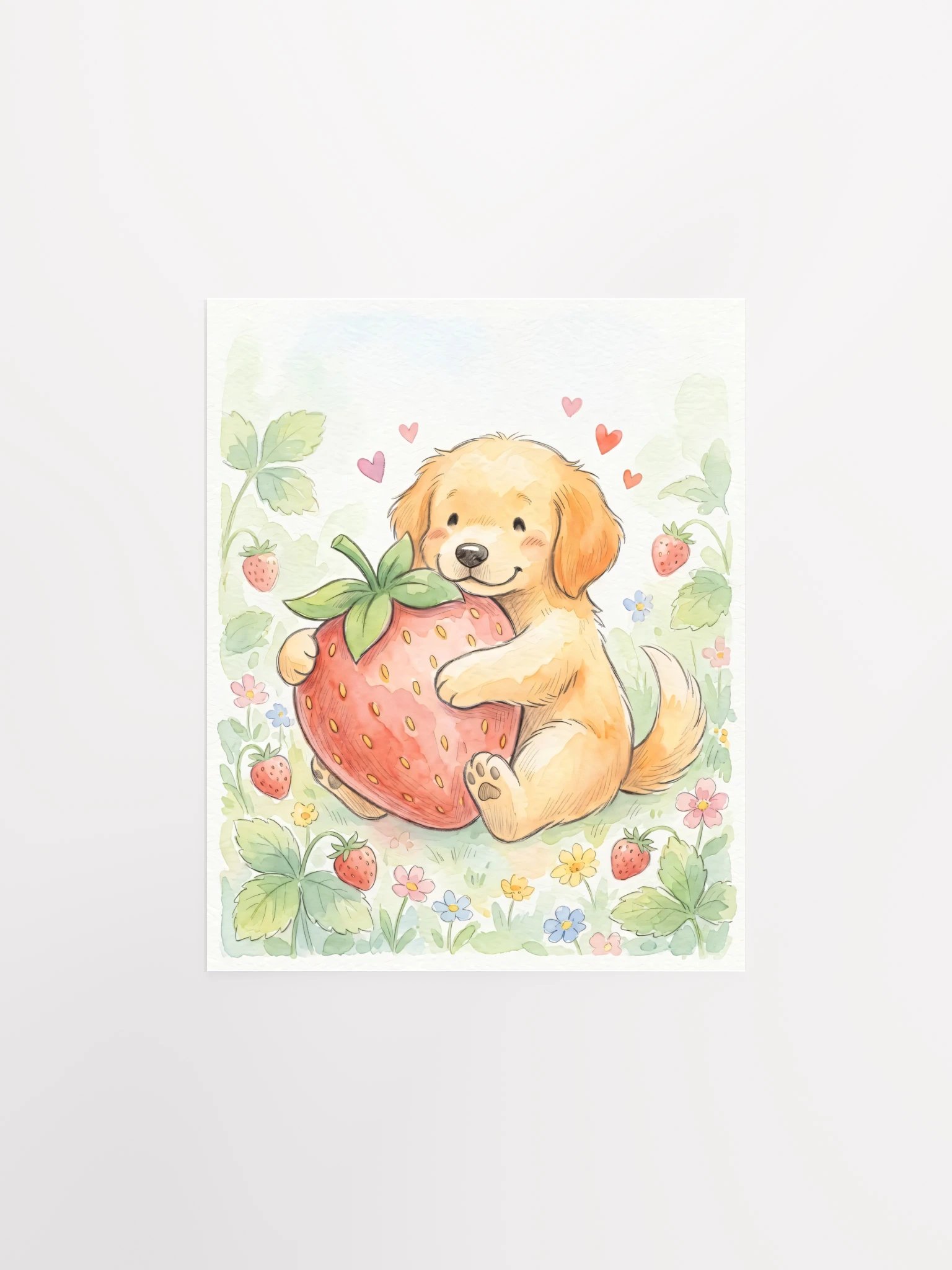 Strawberry Hug Golden Poster product image (25)