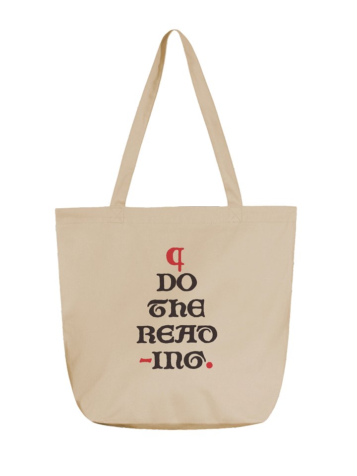 Do the Reading (Uncial) - Organic Canvas Tote Bag product image (1)
