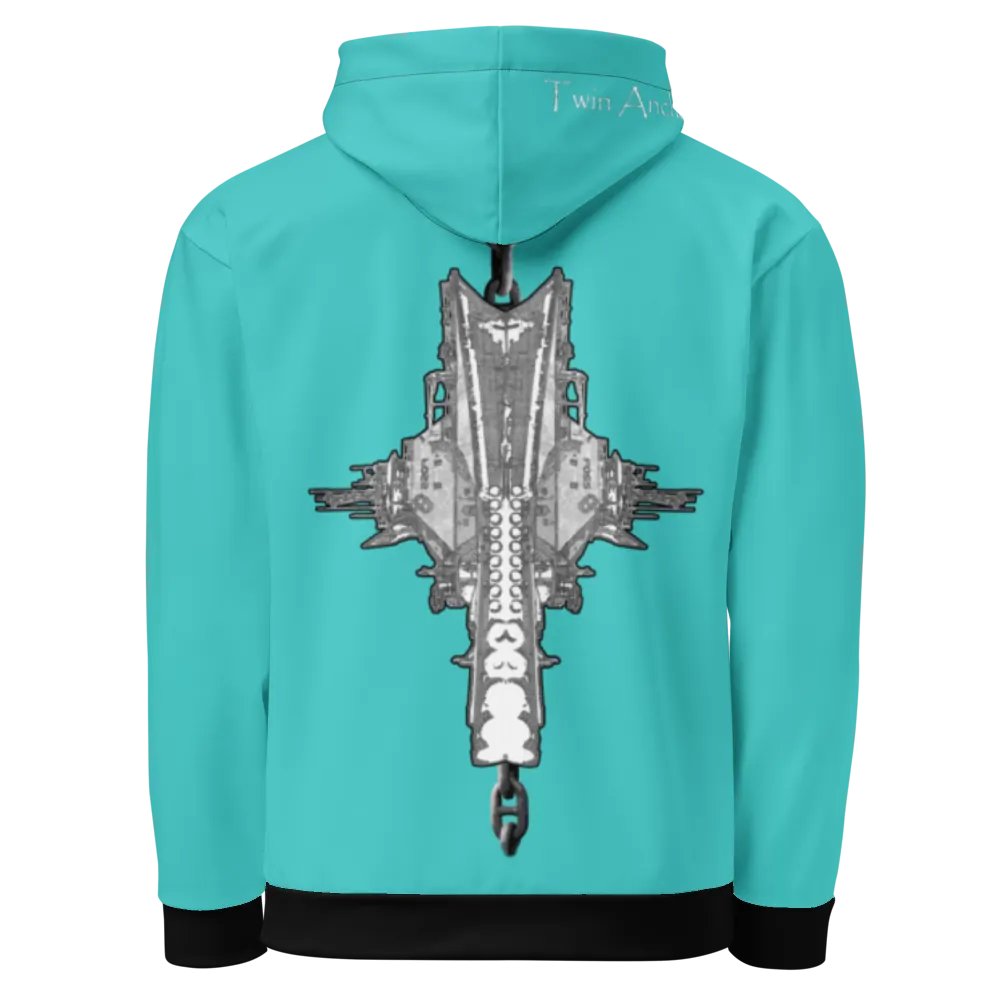Mirrored Foss Tug & Barge Bridal Chain (Turquoise) – Performance Marine Wear | Twin Anchor Apparel North Current Line product image (4)
