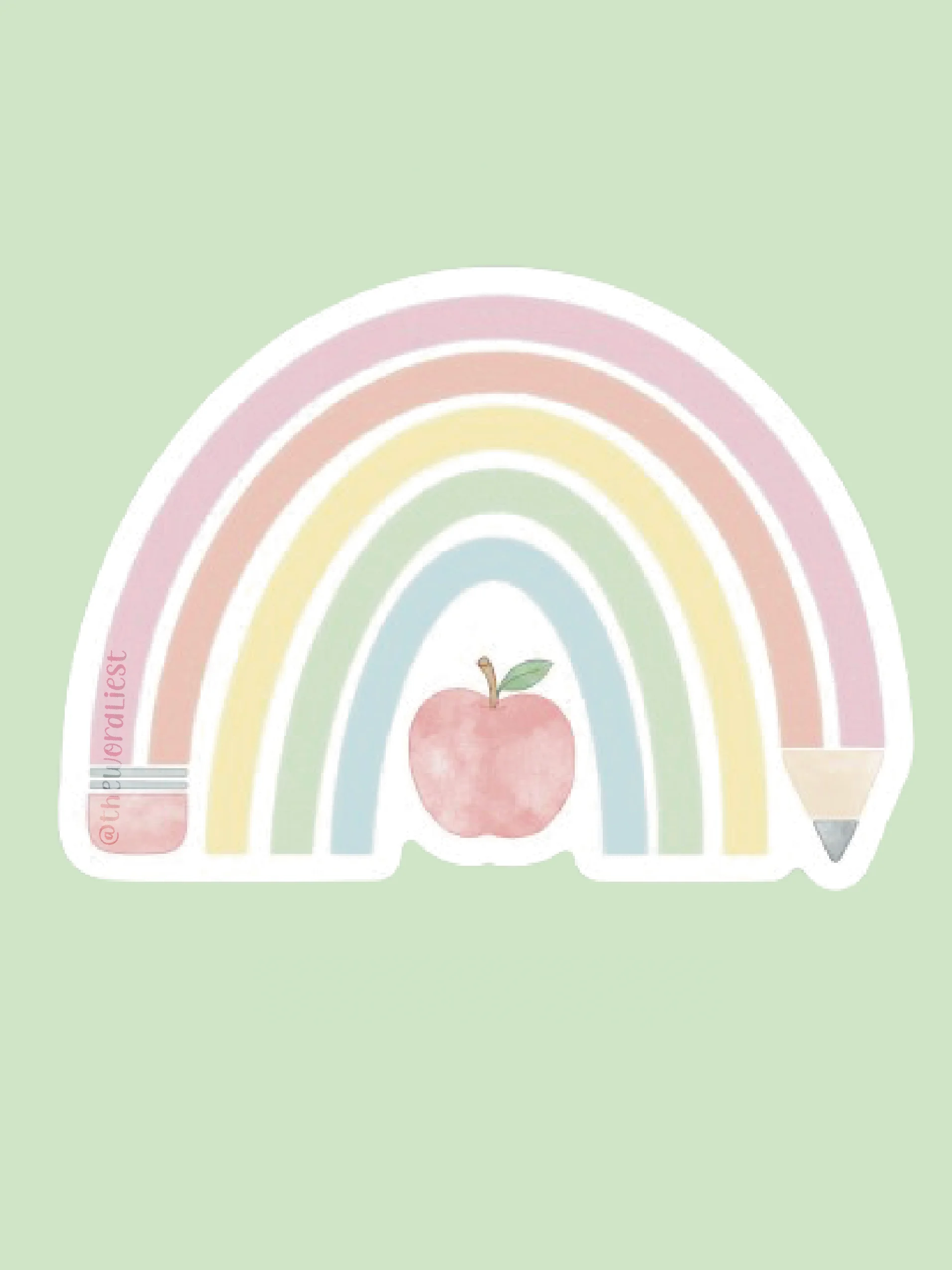 teacher rainbow vinyl sticker product image (1)