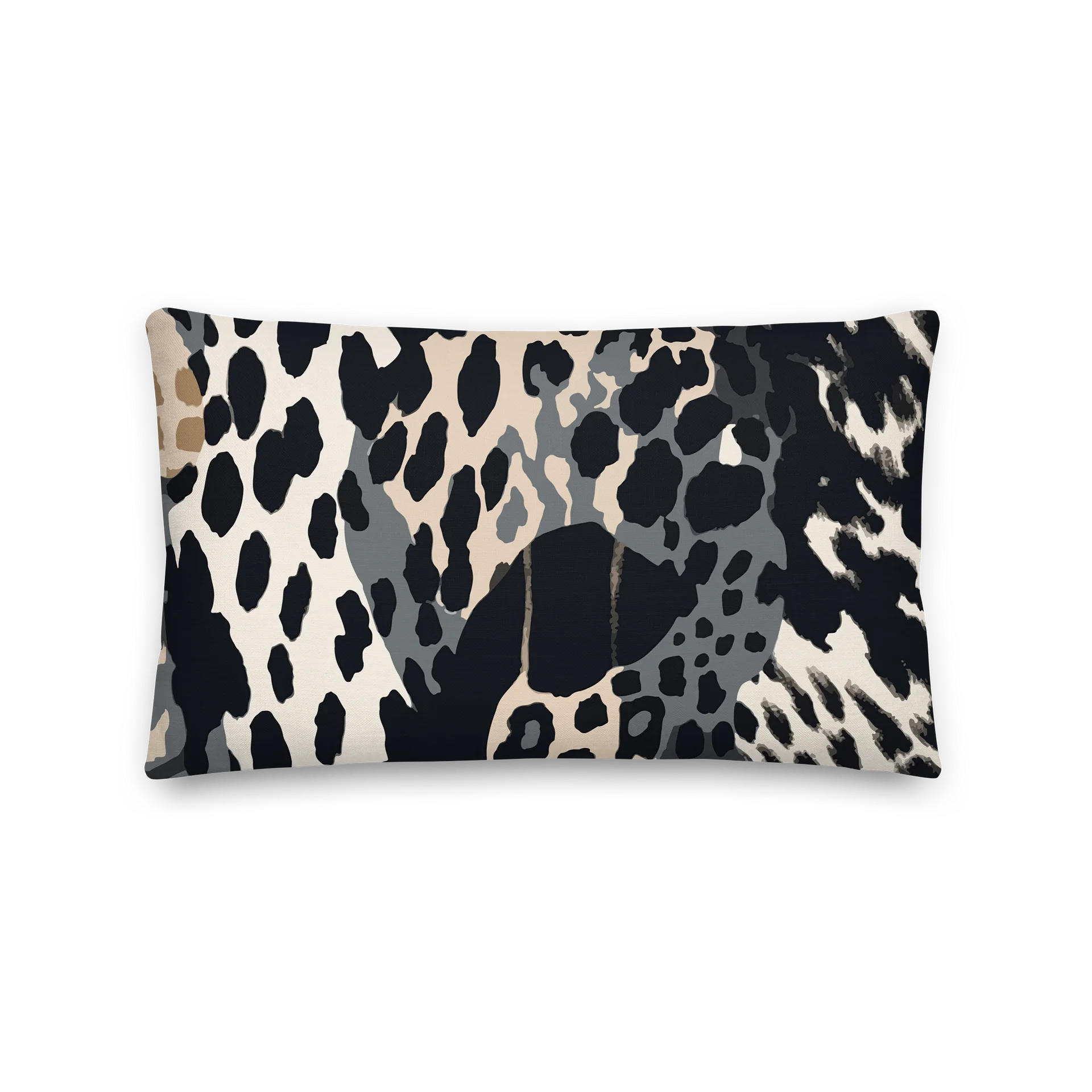 Modern Neutral Leopard Print Throw Pillow | Chic Animal Print Decor Cushion product image (1)
