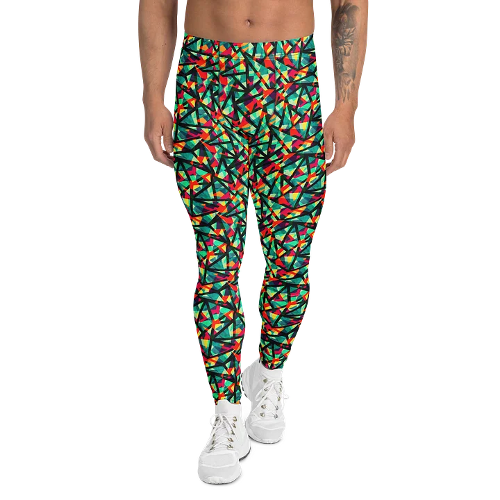 Bold Bright Men's Leggings Colorful Geometric product image (1)
