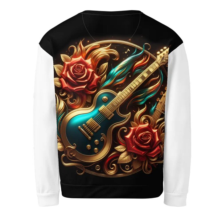 Electric Blue Rose Golden Guitar - Unisex Sweatshirt #14 product image (2)