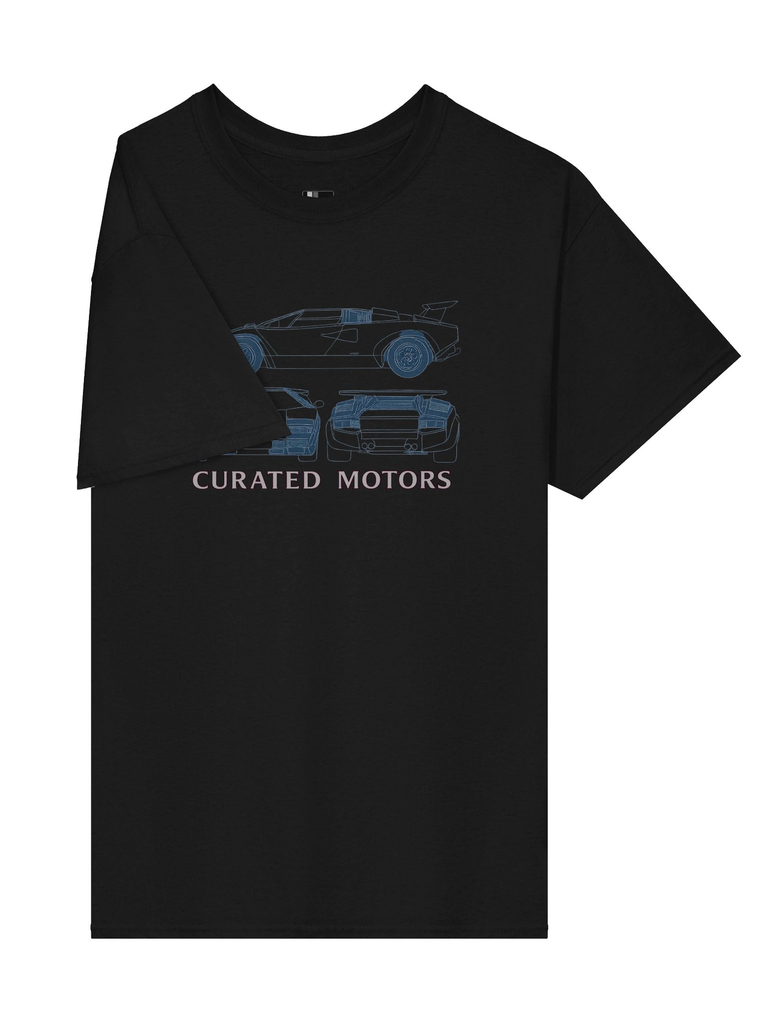 CM Lambo Countach Line Art T Shirt product image (4)