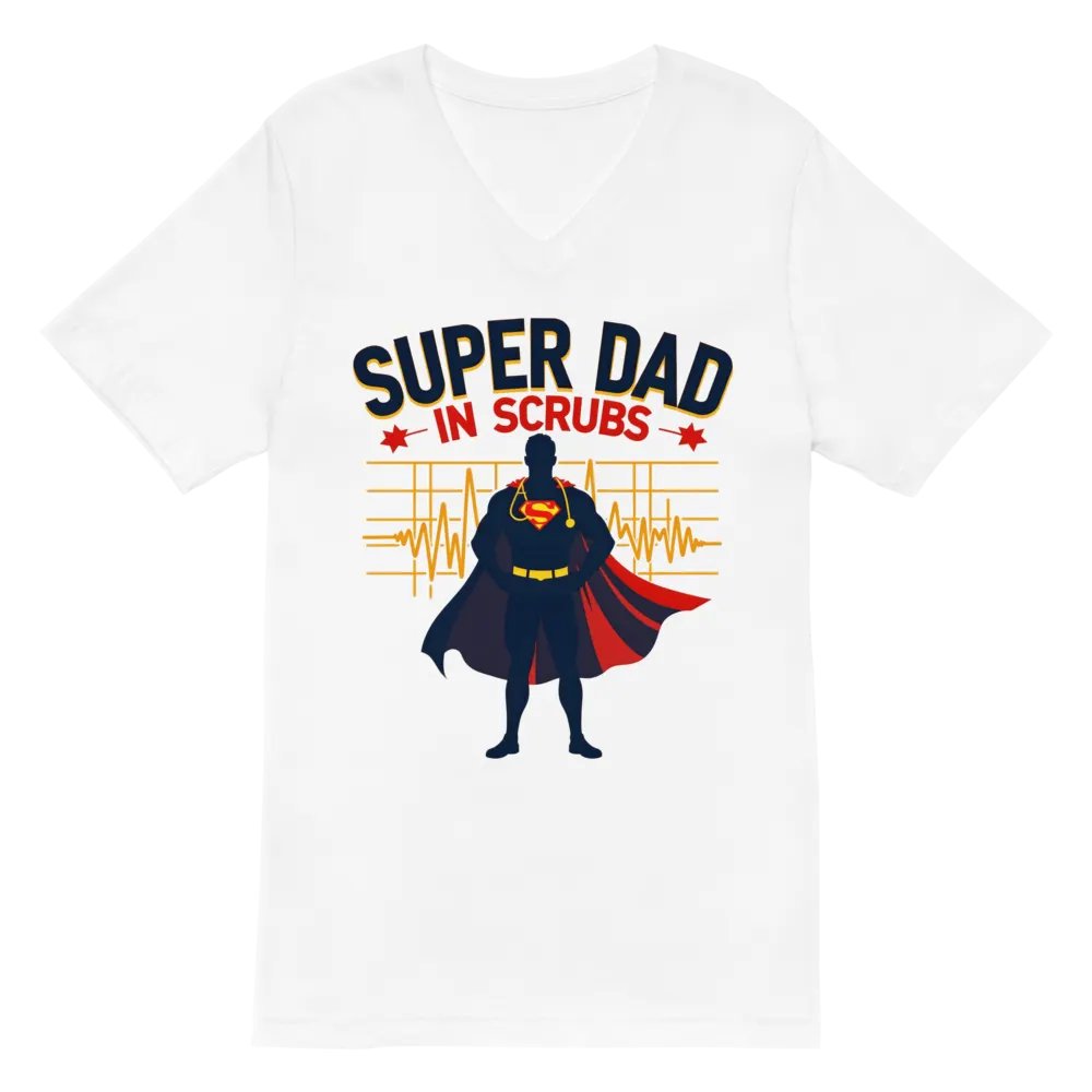 Super Dad in Scrubs V-Neck Tee product image (2)