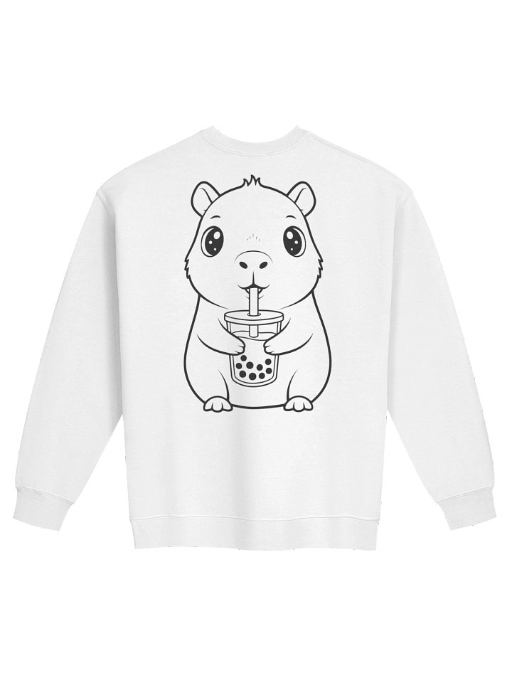 Capybara Sweatshirt Kawaii Bubble Tea Cozy Boba and Animal Lover Long Sleeve Pullover product image (18)