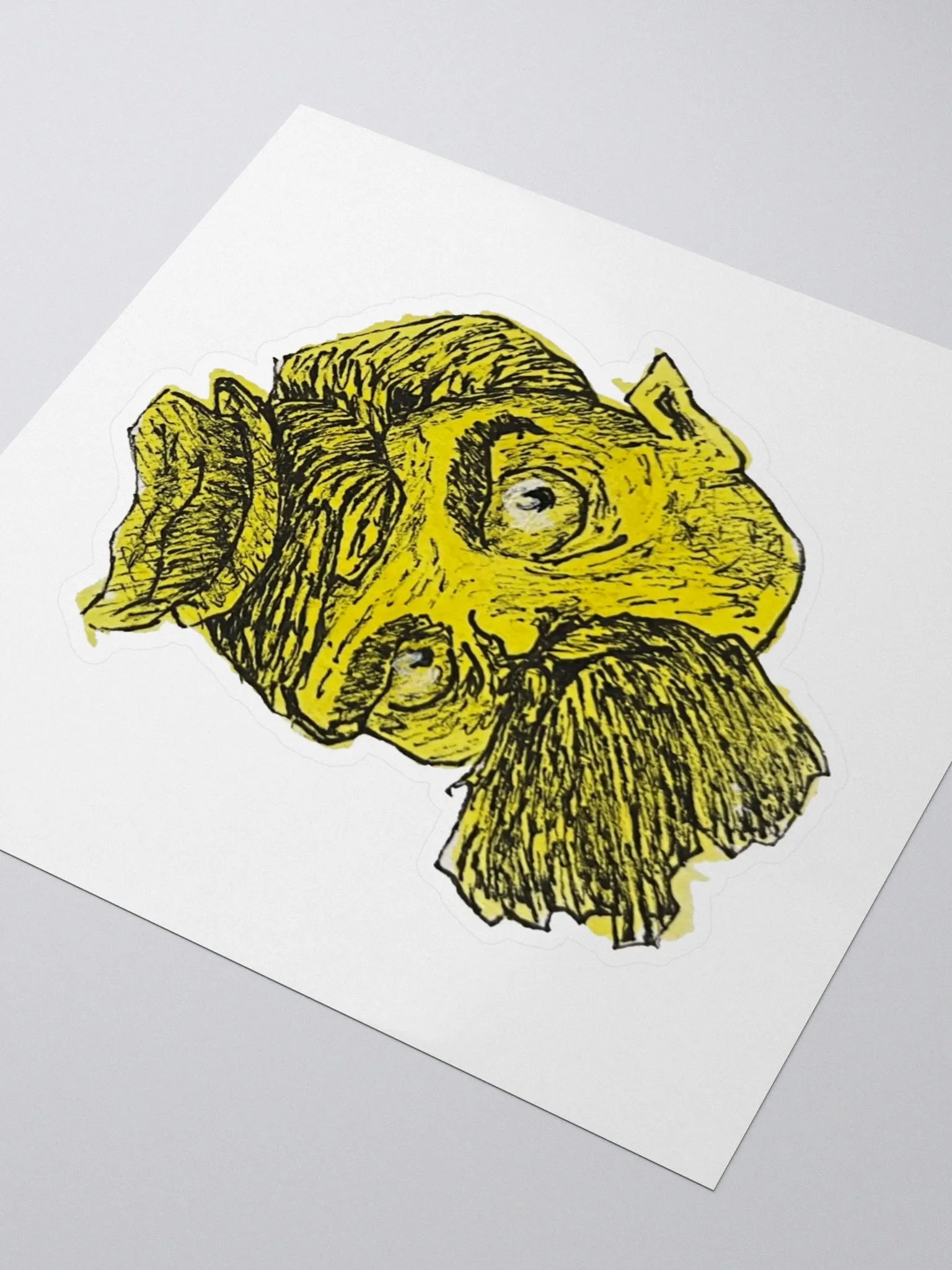 Watercolour Blobs Sticker- Lemon Yellow Hue product image (3)