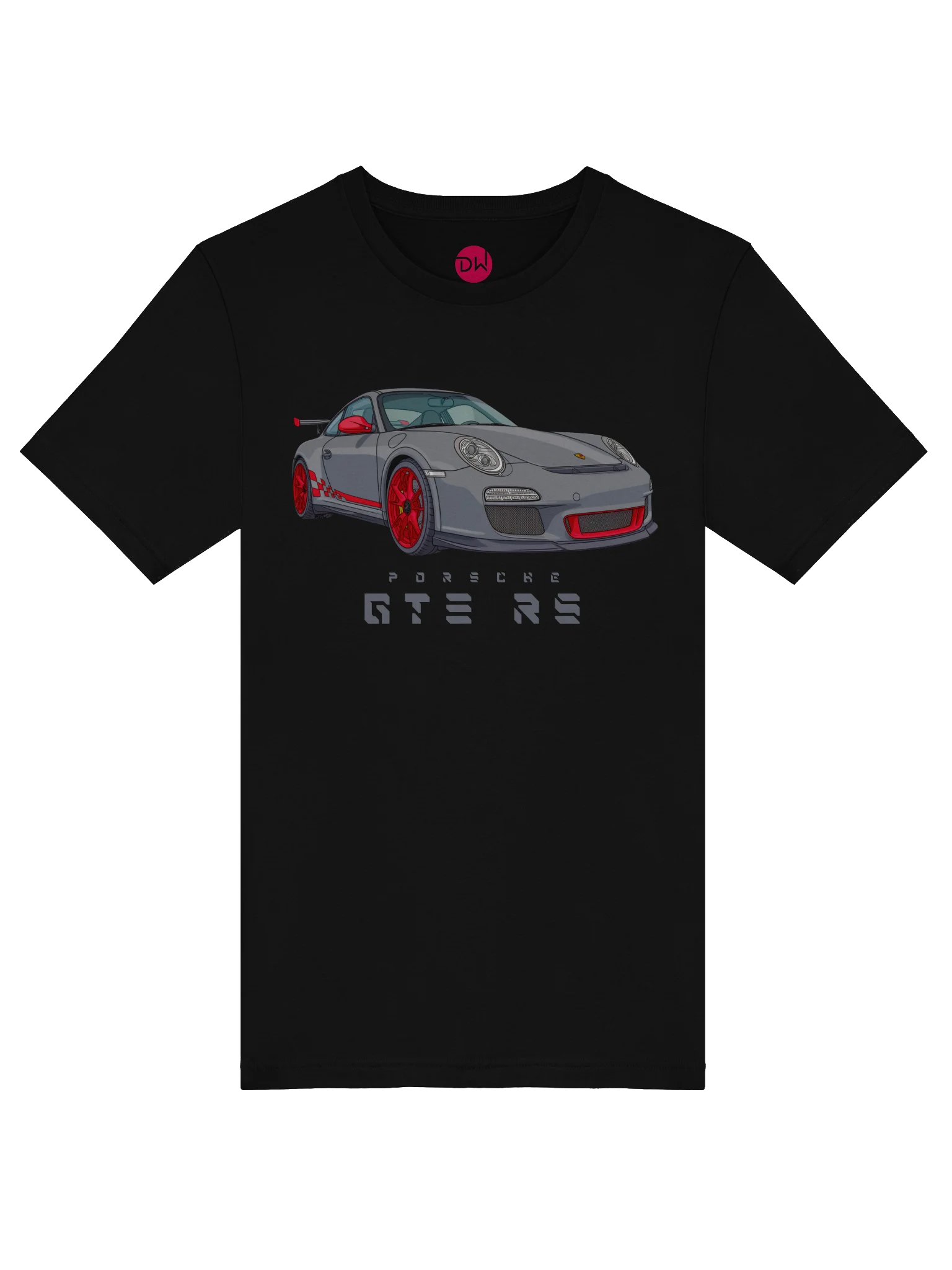Grey Porsche GT3 RS Shirt (Retro, Sketch, Silhouette) product image (42)