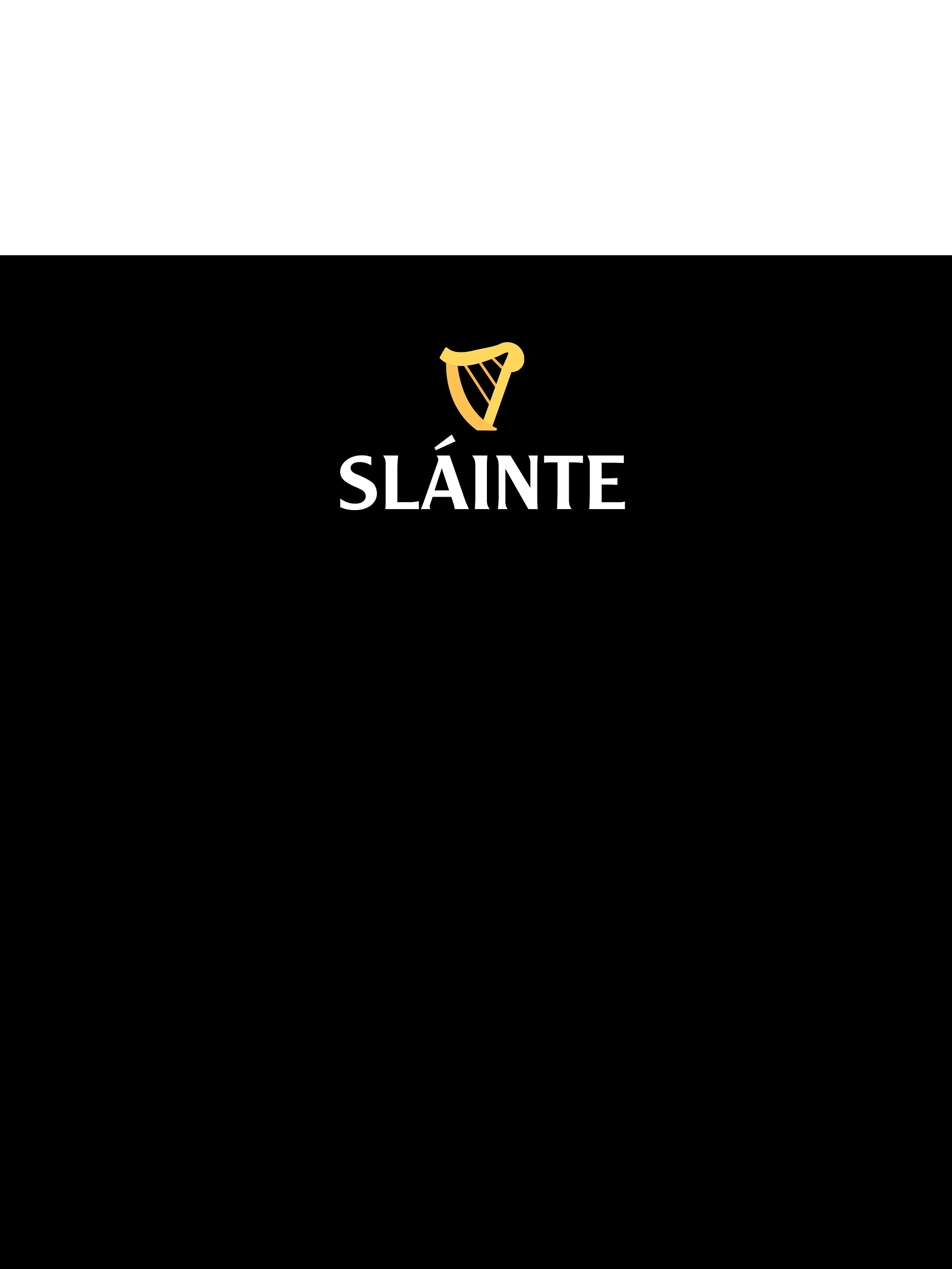 Black Sláinte High-Res Digital Download [Ready To Print] product image (1)