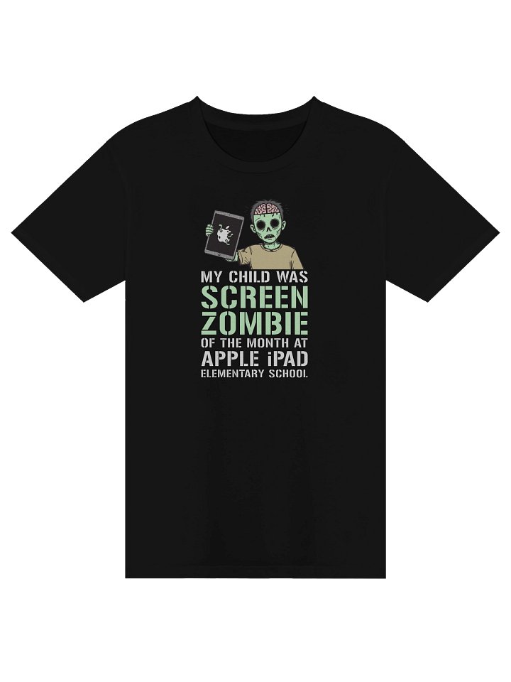 iPad Screen Zombie Black T-Shirt product image (1)