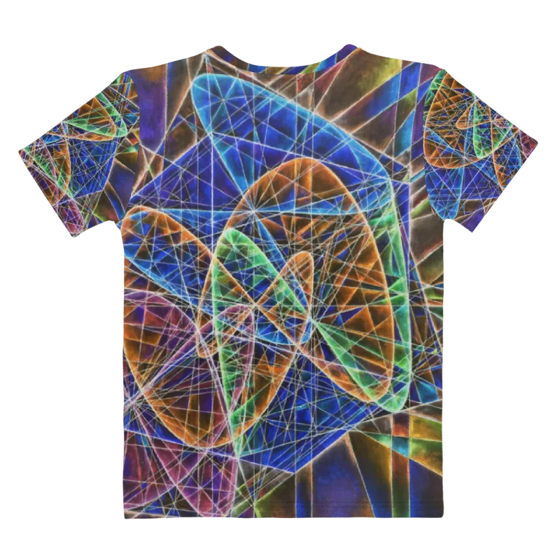 Lissajous Trilogy - Geometric Negative Art Women's Crew Neck T-Shirt product image (4)