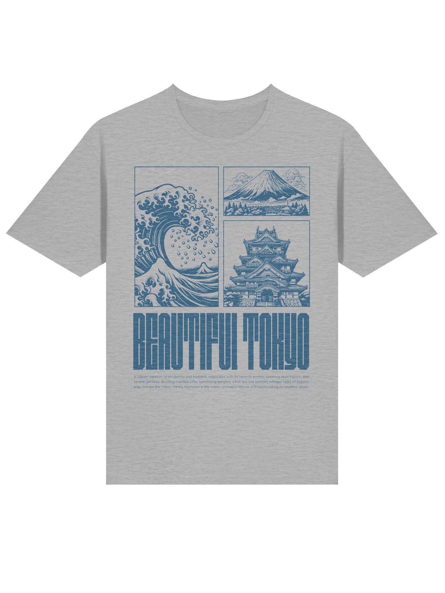 Beautiful Tokyo Wave & Fuji T-Shirt - Gildan Softstyle product image (2)