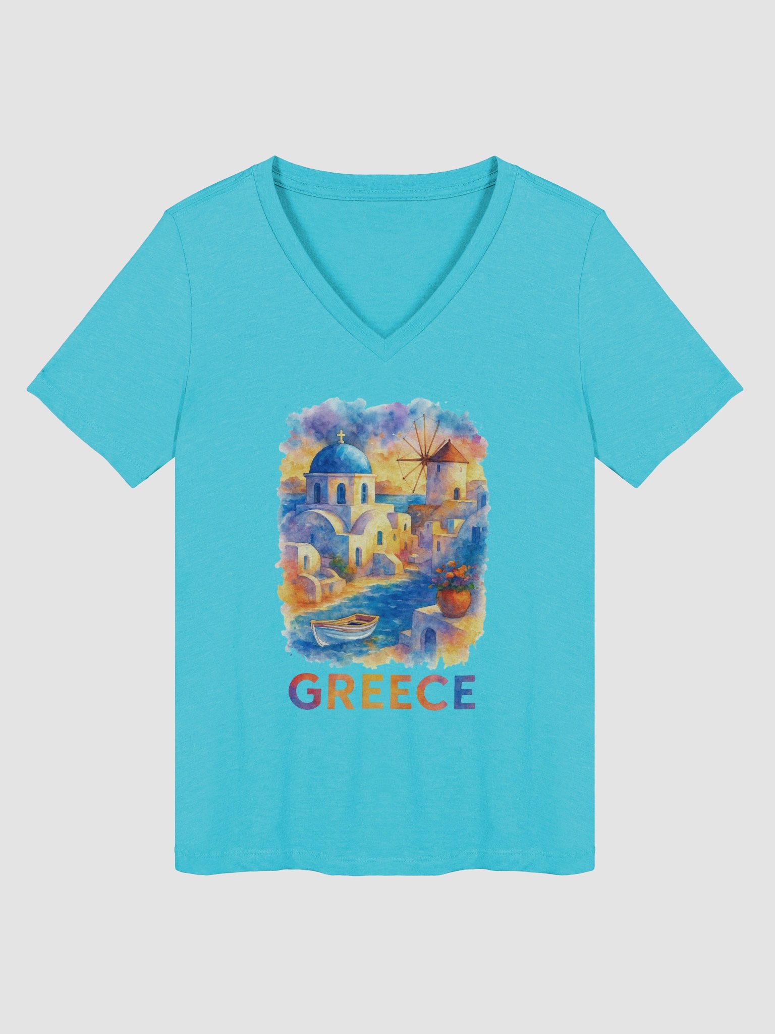 Greece – Women’s V-Neck Tee product image (4)