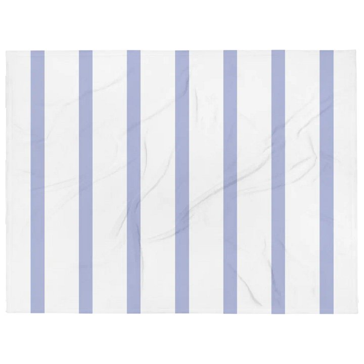 HAMPTONS CHIC - CLASSIC SIMPLE BLUE STRIPED PLUSH BLANKET product image (2)