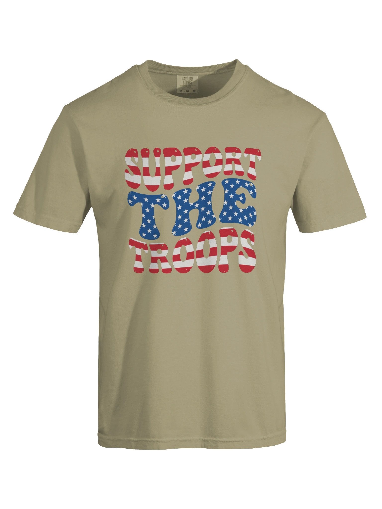 Support The Troops USA Flag Retro Wavy T-Shirt - Patriotic Military Shirt product image (47)