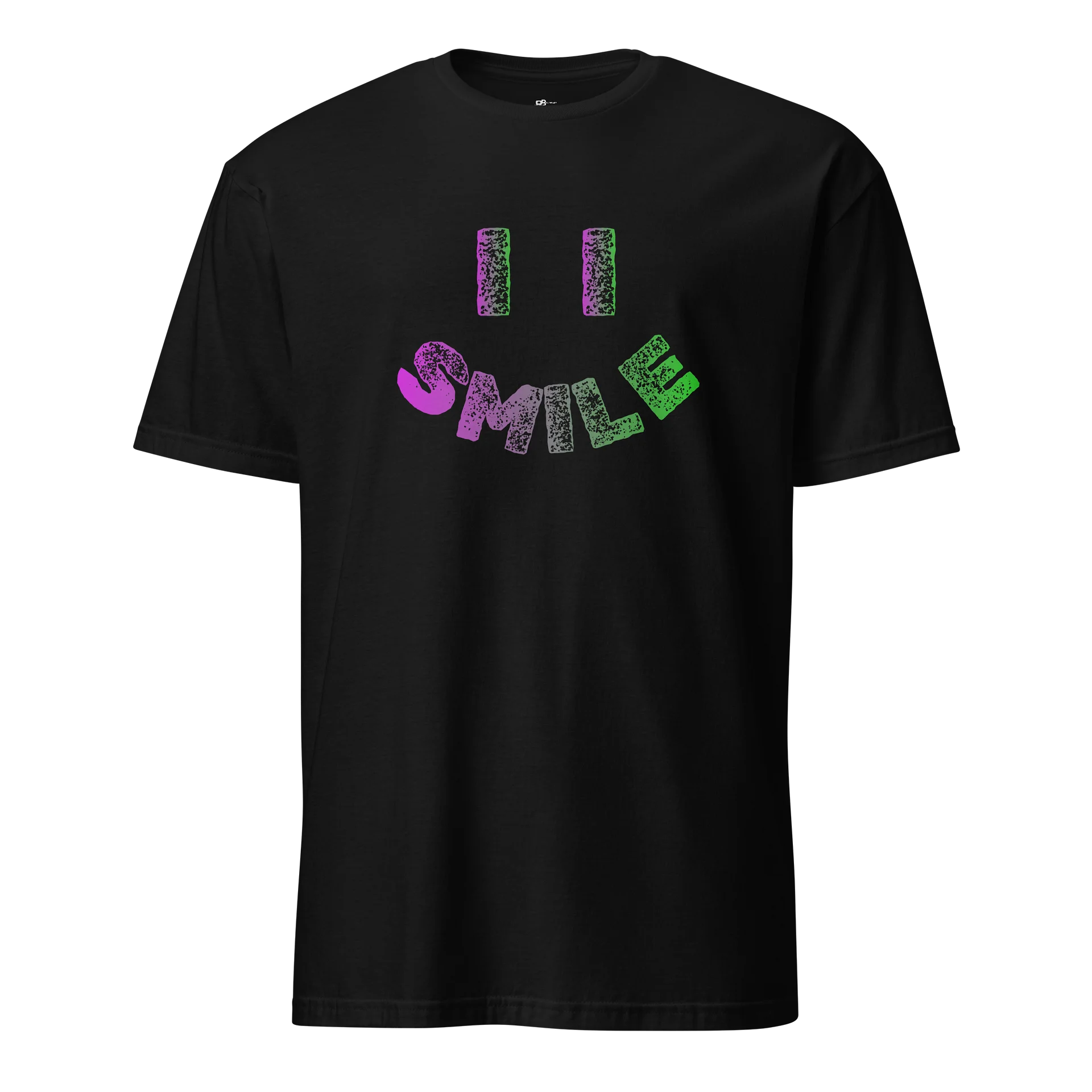 NEON MAGENTA GREEN SPECKLED SMILE TEE product image (1)