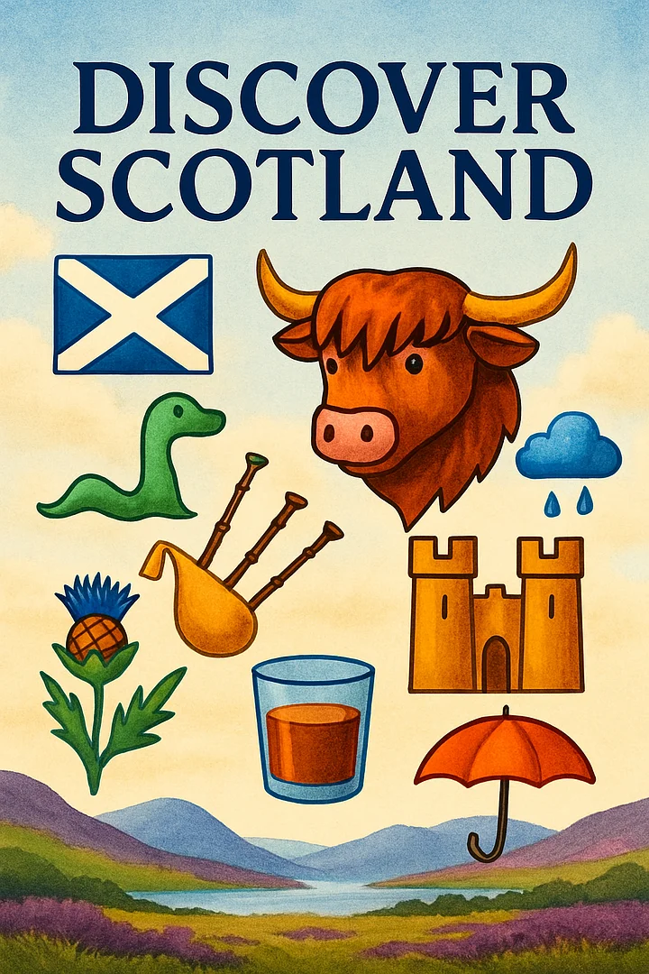 Free “Discover Scotland” Poster – European Wall Art Printable (A4 & US Letter PDF) product image (1)