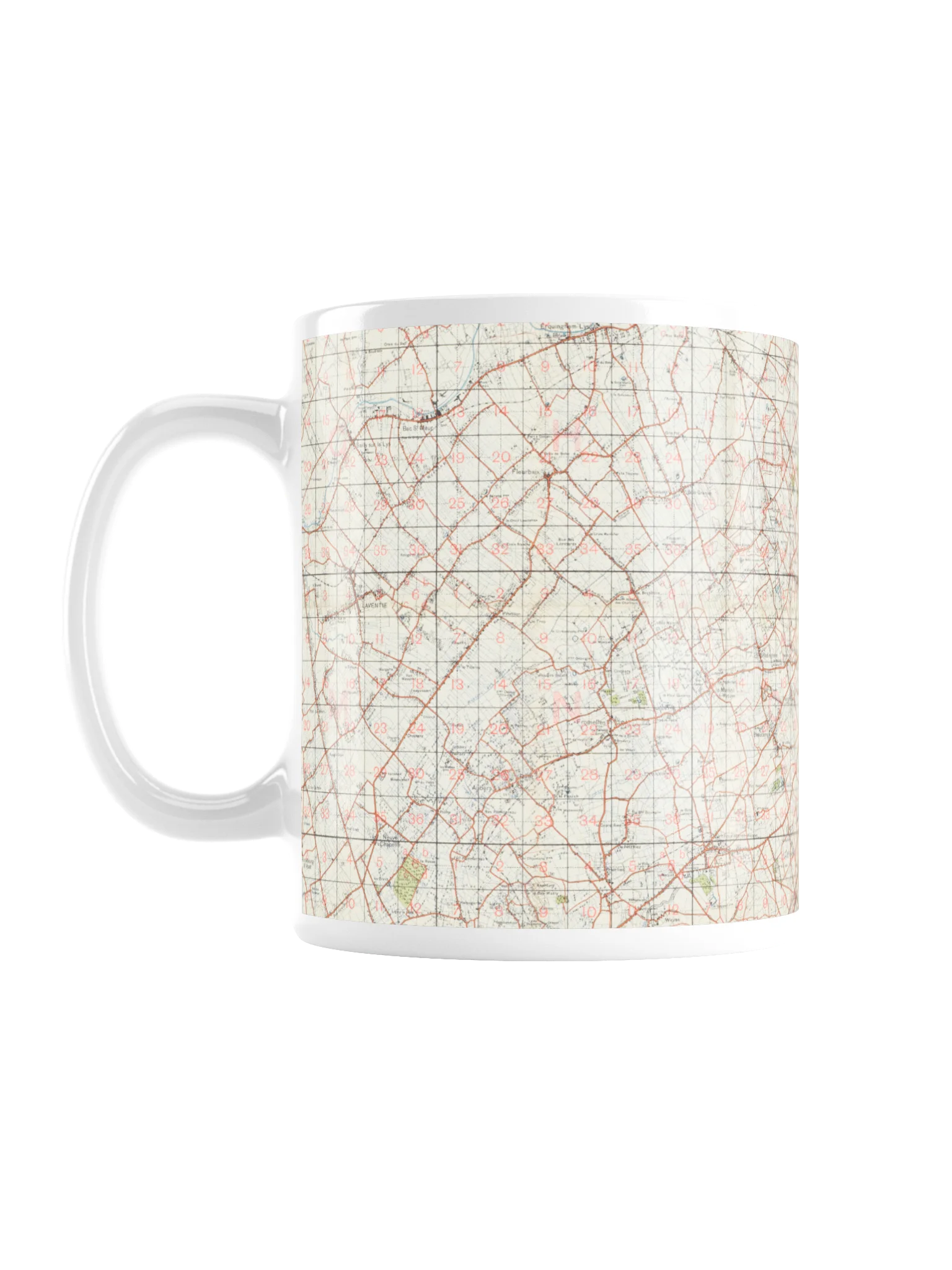 Vintage City Grid Map Mug product image (1)