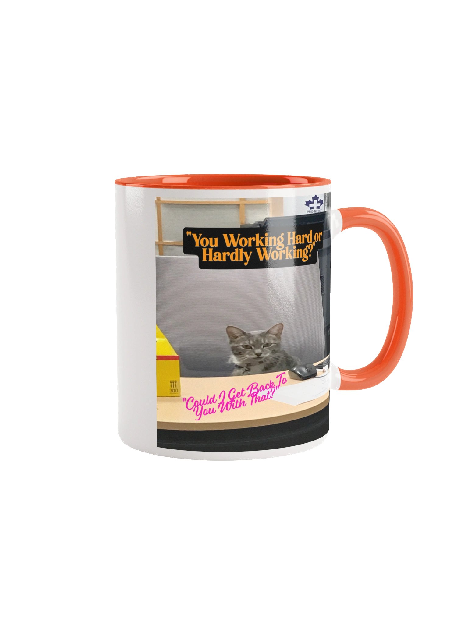 Hard Working Office Cat Ceramic Mug product image (1)