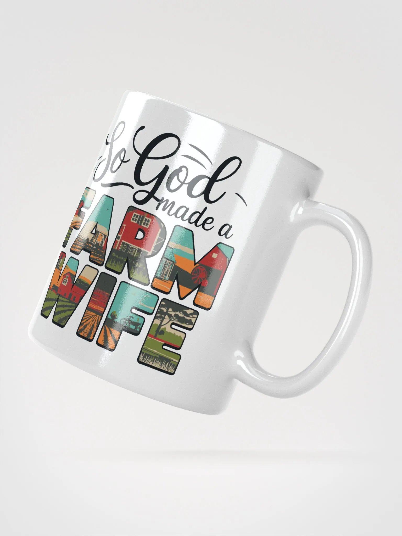 Farm Wife White Glossy Mug product image (4)